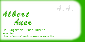 albert auer business card